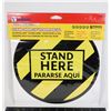 Image 1 : NEW 5PC STAND HERE FLOOR STICKER SET