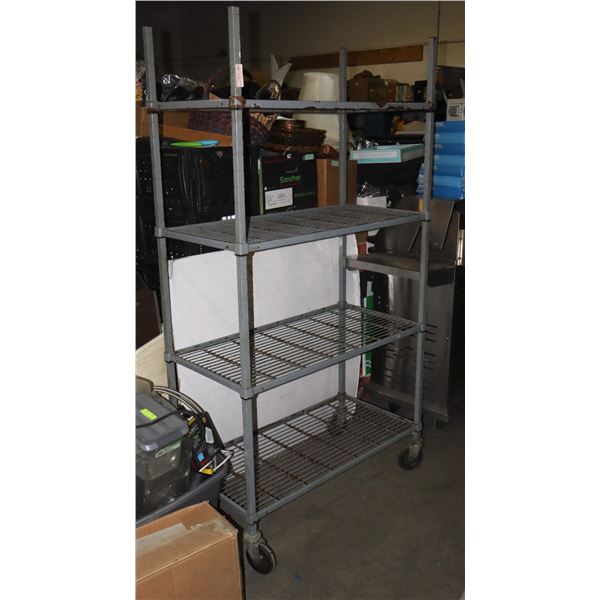 COMMERCIAL METAL RACKING ON WHEELS