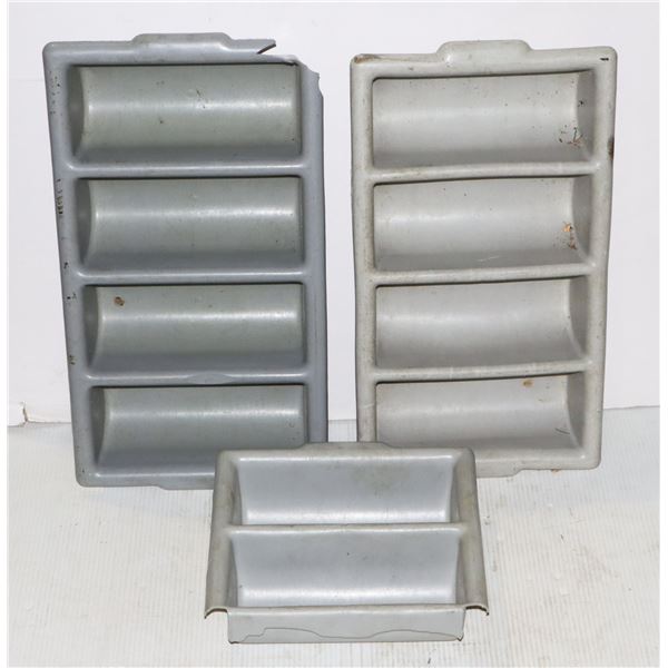 THREE CUTLERY TRAYS