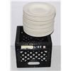 Image 1 : BLACK MILK CRATE FULL OF RESTAURANT PLATES