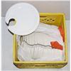 Image 1 : MILK CRATE FULL OF 9" ROUND APPETIZER PLATES