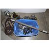 Image 1 : BLUE TOTE OF ASSORTED LIGHTING AND ROLL