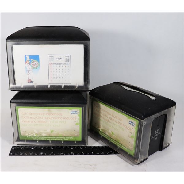 THREE TORX XPRESSNAP NAPKIN DISPENSERS