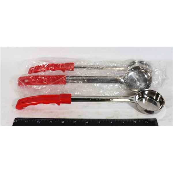 THREE NEW 2-OZ STAINLESS STEEL SERVING SPOONS