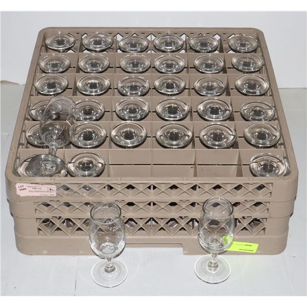 COMMERCIAL DISH RACK WITH GLASSES
