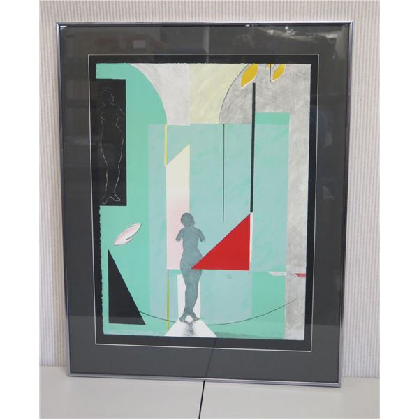 Venus Goes to Bloomingdale's Lithograph, 2/20, Signed Helen Gilbert, Framed 22" x 29" (image)
