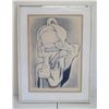 Image 1 : Jean Charlot 1958 Lithograph 14/33, Woman w/ Basket Signed by Artist, Framed 22" x 29" (frame size)