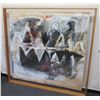 Image 1 : Very Large Original Painting, Ambivalence, Mountain by Jianjie Ji, Shadowbox Frame 61" x 61"