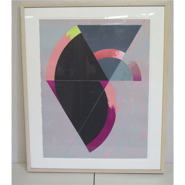 E.D.C. Large Framed Canvas Color Print, 3/20, Signed Kenneth Bushnell, 29.5" x 35.5" (frame size)