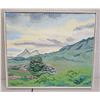 Image 1 : Original Oil Painting, Olomana & Pink Trees, Signed Noreen Naughton 1991, Framed 14.5" x 13" (total)