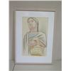 Image 2 : Jean Charlot, Female Figure w/ Basket, Signed by Artist, Framed 18.5" X 25.5" (frame size)