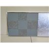 Image 2 : Metallic Abstract Textured Painting on Canvas, Framed 32" x 16" (frame size)