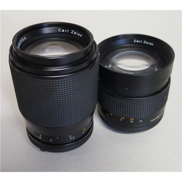 Qty 2 Carl Zeiss Camera Lenses: Planar 1.5/85 & Sonnar 3.8/135