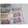 Image 5 : Multiple Currency Bills & Coins: Korean, Singapore, Hong Kong, etc Misc Denominations