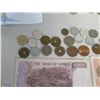 Image 8 : Multiple Currency Bills & Coins: Korean, Singapore, Hong Kong, etc Misc Denominations