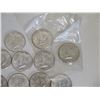 Image 7 : Qty 32 Misc Coins: 1964 Kennedy, 1954 Ben Franklin Half Dollars, etc