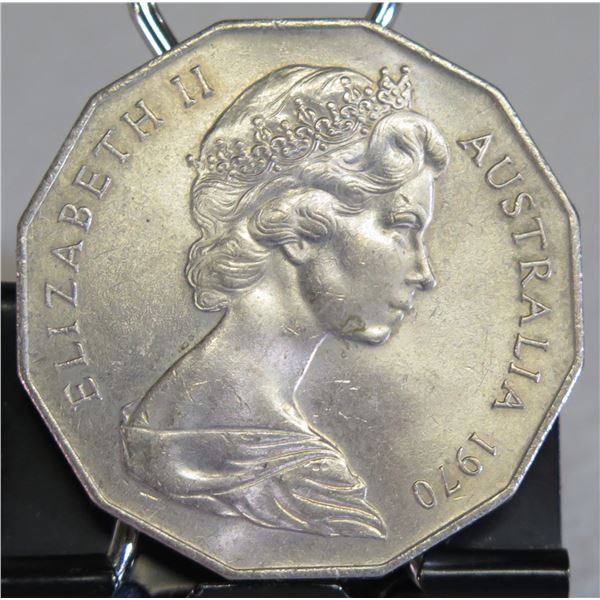 Australia 1970 Elizabeth II Half-Dollar Coin