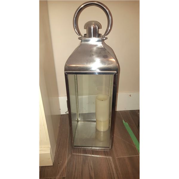 Glass and Metal Candle Holder A