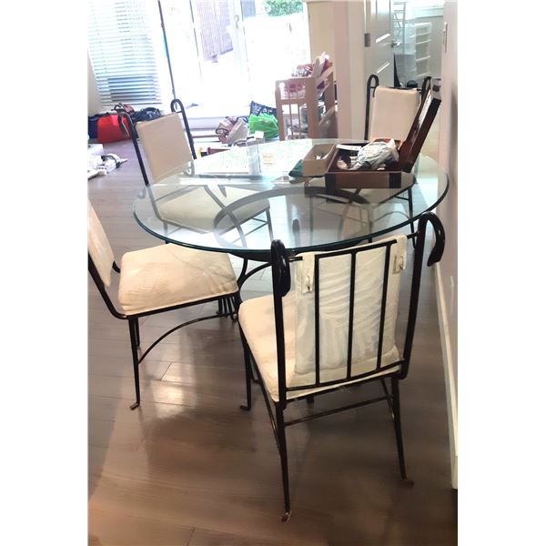 Glass Dining Table and Chairs C