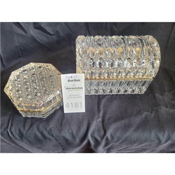 Cut Glass Containers A