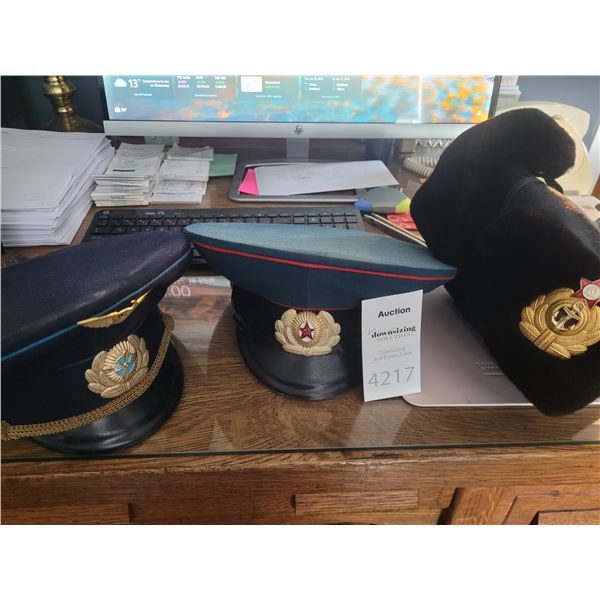 Soviet Military & Aviation Caps A