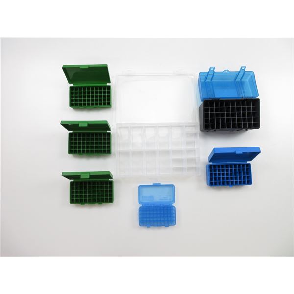 ASSORTED PLASTIC AMMO CONTAINERS LOT