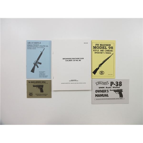 ASSORTED MILITARY GUN MANUAL LOT