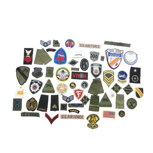 ASSORTED MILITARY BADGES, ETC. LOT