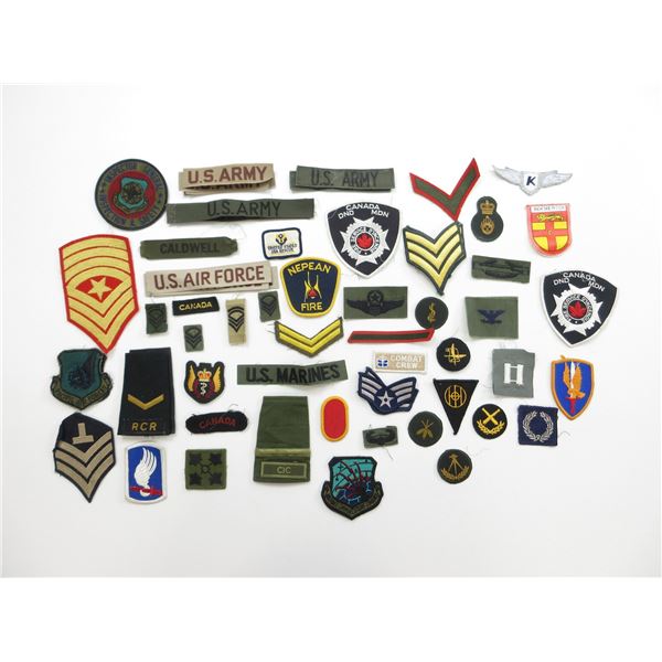 ASSORTED MILITARY BADGES, ETC. LOT