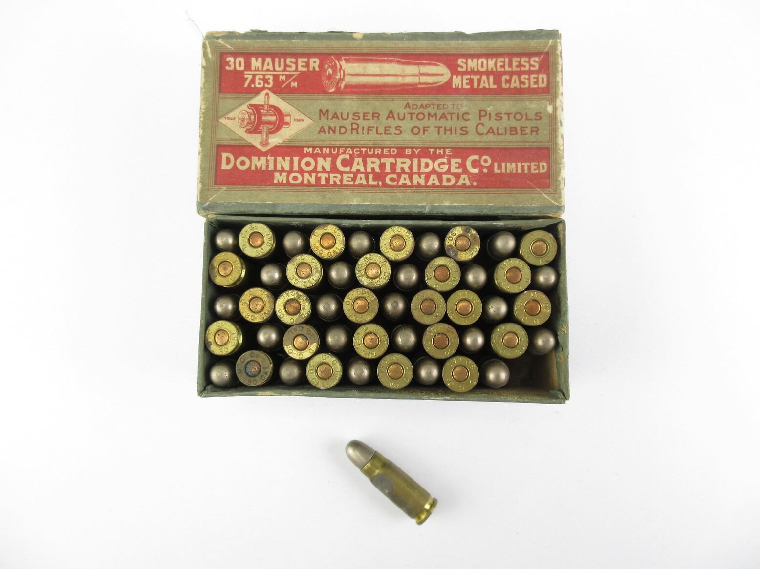 COLLECTIBLE DOMINION .30 MAUSER (7.63MM) AMMO LOT