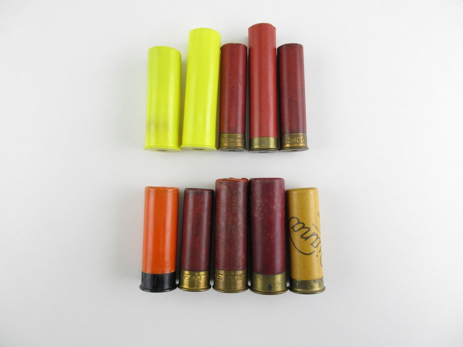 Orange Shot Shell COLLECTIBLE ASSORTED SHOT SHELL AMMO AND PRIMED SHOT SHELL LOT ...