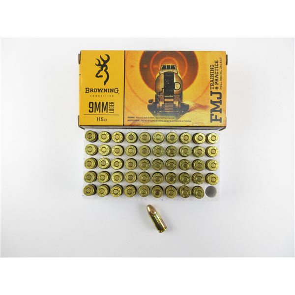 BROWNING 9MM LUGER AMMO LOT