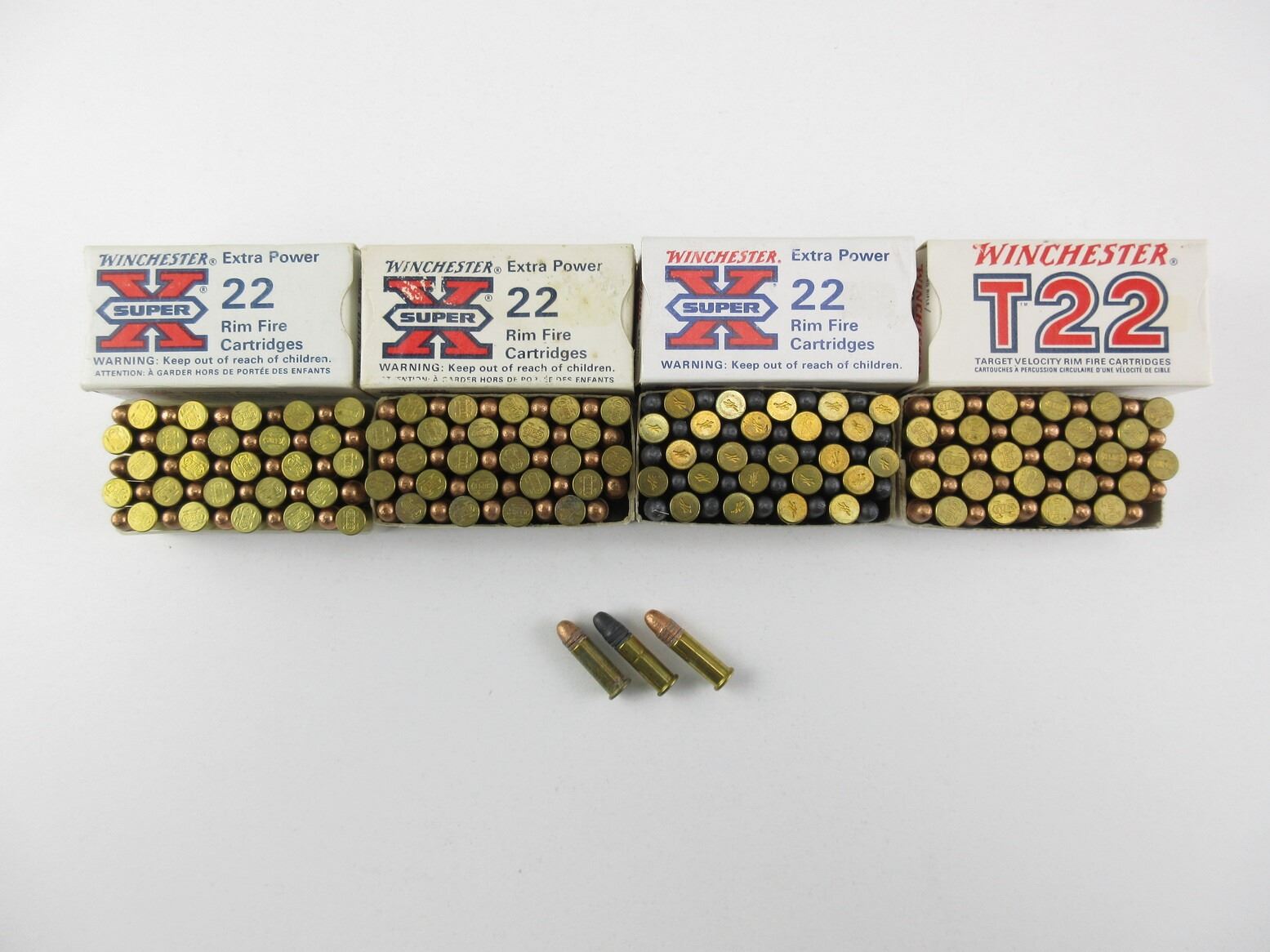 WINCHESTER SUPER X EXTRA POWER .22 LONG AND .22 LONG RIFLE AMMO LOT
