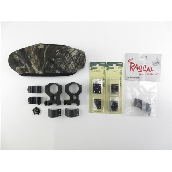 ASSORTED SCOPE RINGS AND BASES LOT
