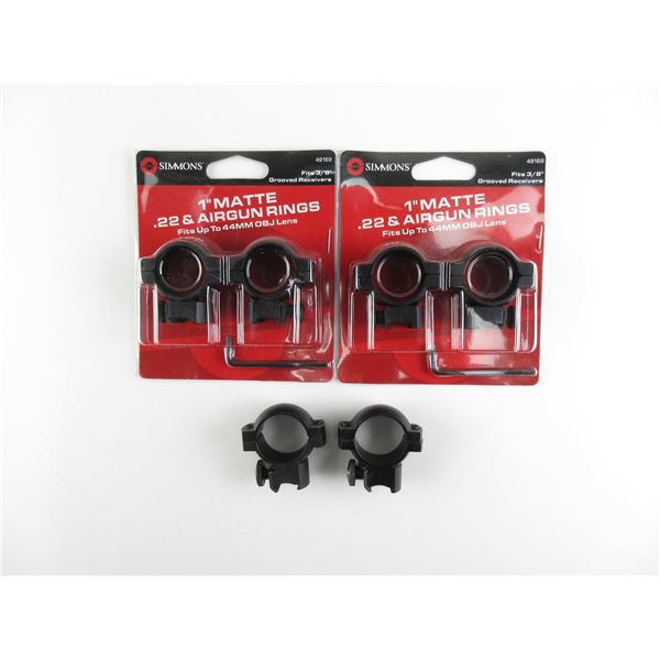 SIMMONS 1" SCOPE RINGS LOT