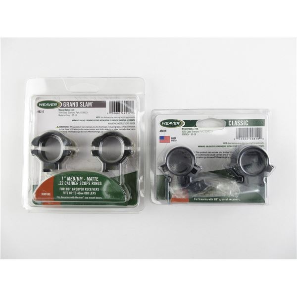 ASSORTED RIMFIRE SCOPE RINGS LOT