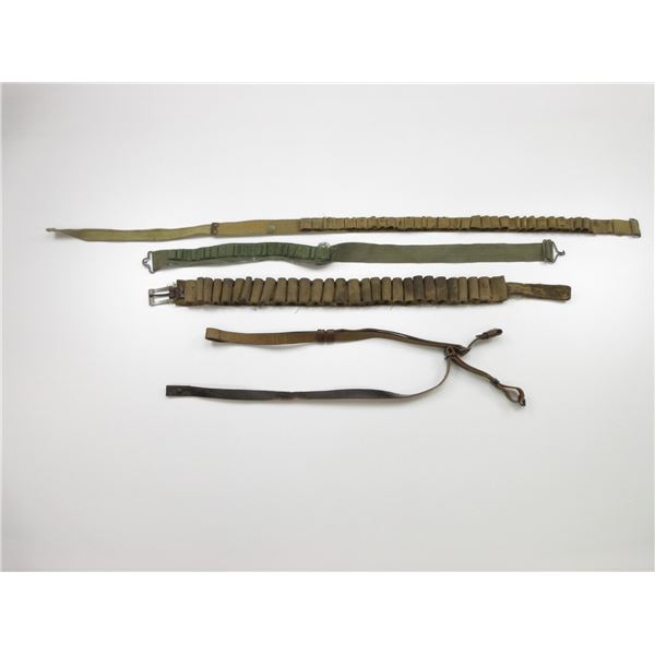 ASSORTED AMMO BELTS AND SLINGS LOT