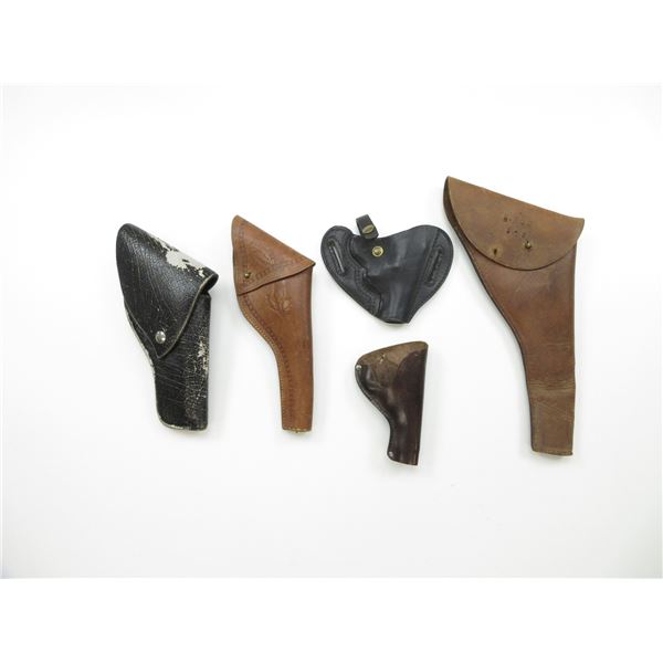 ASSORTED LEATHER HOLSTERS LOT