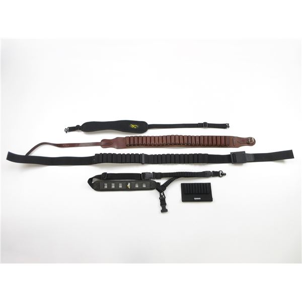 ASSORTED AMMO BELTS AND SLINGS LOT