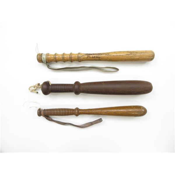 VINTAGE POLICE BILLY CLUBS LOT