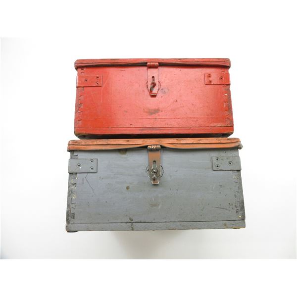 WOODEN STORAGE CRATES LOT