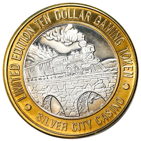.999 Silver Silver City Las Vegas, Nevada $10 Limited Edition Gaming Token