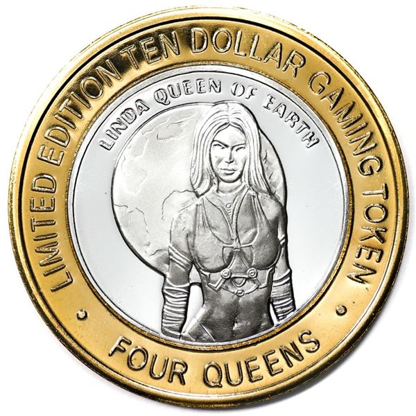 .999 Silver Four Queens Casino Hotel Las Vegas $10 Limited Edition Gaming Token