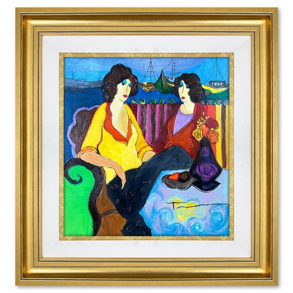 Itzchak Tarkay (1935-2012) "At the Port" Original Mixed Media on Board