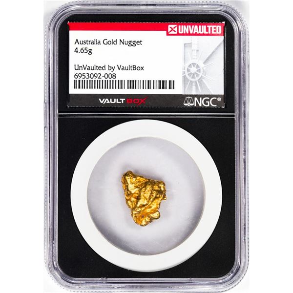 4.65 Gram Australia Gold Nugget NGC Vaultbox Unvaulted