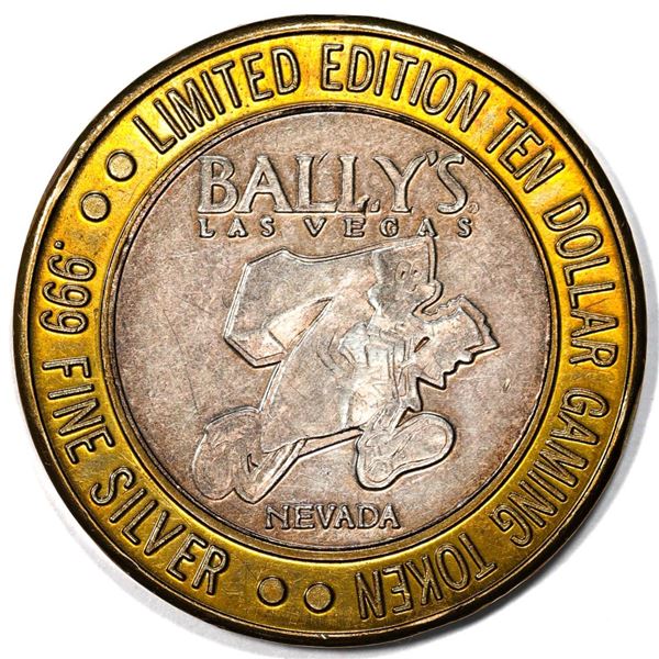 .999 Silver Ballys Las Vegas, Nevada $10 Casino Limited Edition Gaming Token