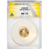 Image 1 : 1998 $5 American Gold Eagle Coin ANACS MS70