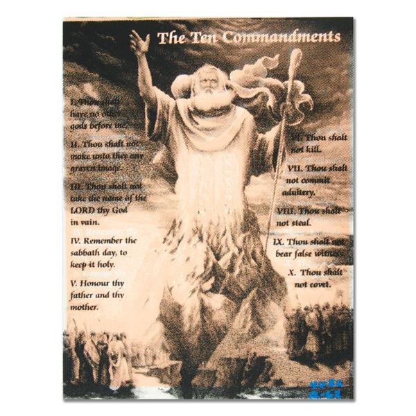 Ringo Daniel Funes "Ten Commandments" Original Mixed Media on Canvas