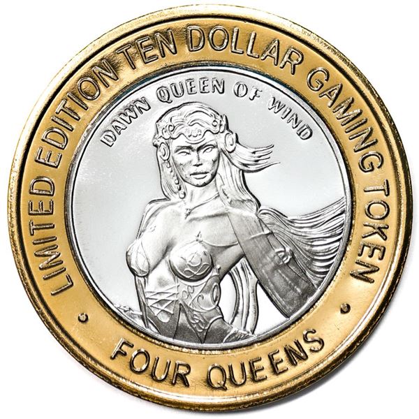 .999 Silver Four Queens Casino Hotel Las Vegas $10 Limited Edition Gaming Token