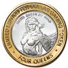 Image 1 : .999 Silver Four Queens Casino Hotel Las Vegas $10 Limited Edition Gaming Token